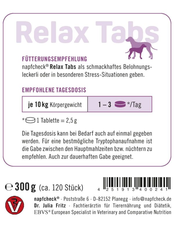 napfcheck Relax Tabs - funktionaler Beruhigungssnack für Hunde mit Tryptophan – Bild 4