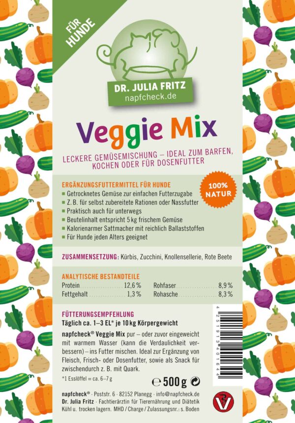 napfcheck Veggie Mix - leckere Gemüsemischung für Hunde – Bild 2